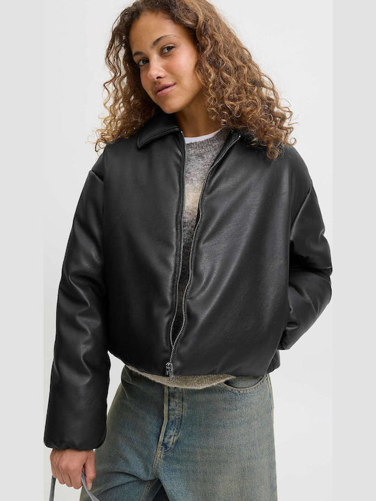 Κοντό Γυναικείο Bomber Jacket Μαύρο