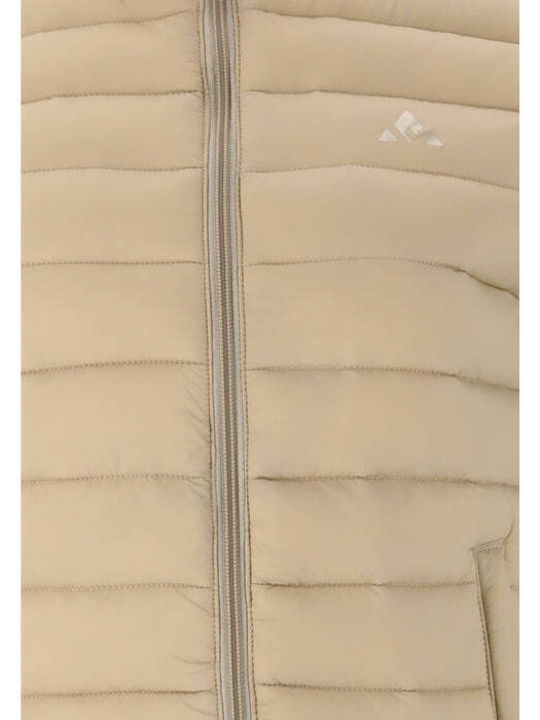 Damen Ärmellos Puffer Jacke für Winter Beige