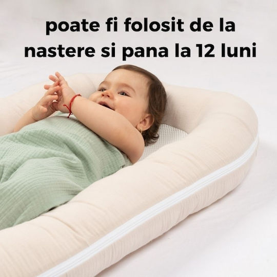 Kidizi Pernă pentru bebeluși în formă de cuib Natur