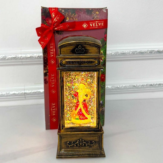 Christmas Decorative Traffic Light Lighted with Santa Claus 7x7x20cm