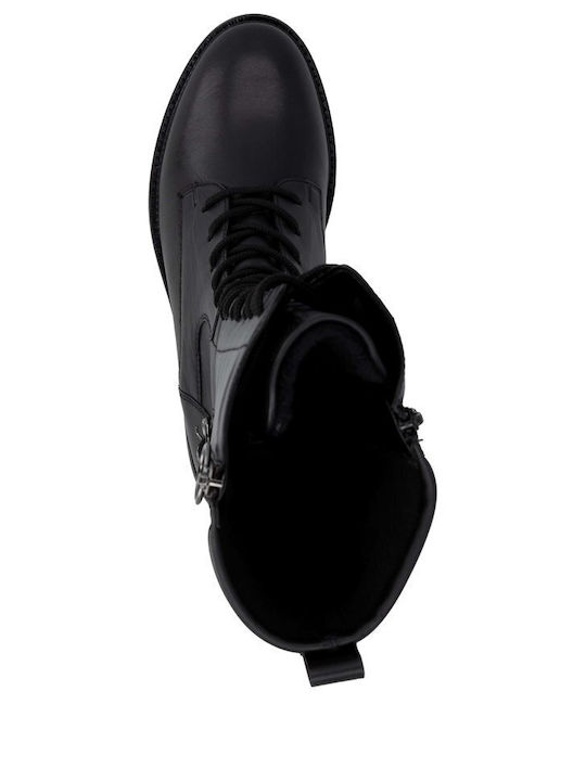 Leder Damenstiefel Schwarz