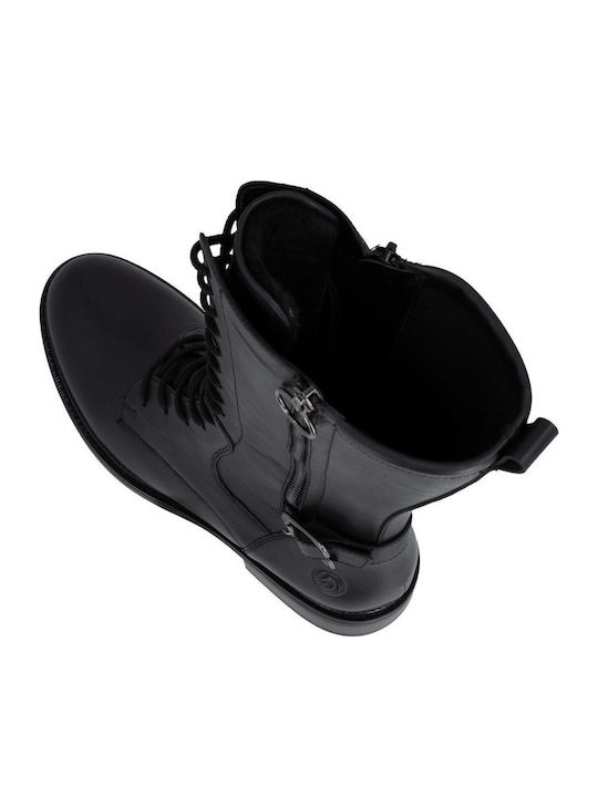 Leder Damenstiefel Schwarz
