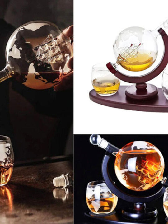 Velve Sticlă Carafă de Servire cu Dop și Pahare 850ml 1buc