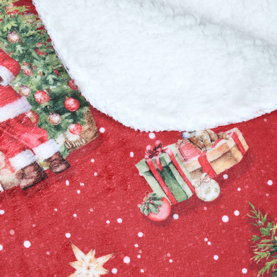 S-f Noel Σετ Κουβέρτα Fleece Καναπέ 130x160εκ. Rouge