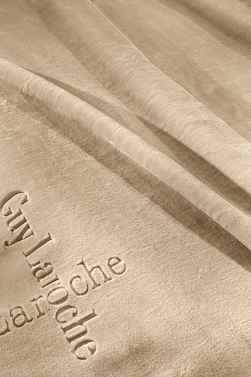 Guy Laroche Лого Одеяло Кадифе Двойно 220x240см Бадем