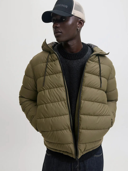 Winter Jacket Puffer Waterproof and Windproof Khaki