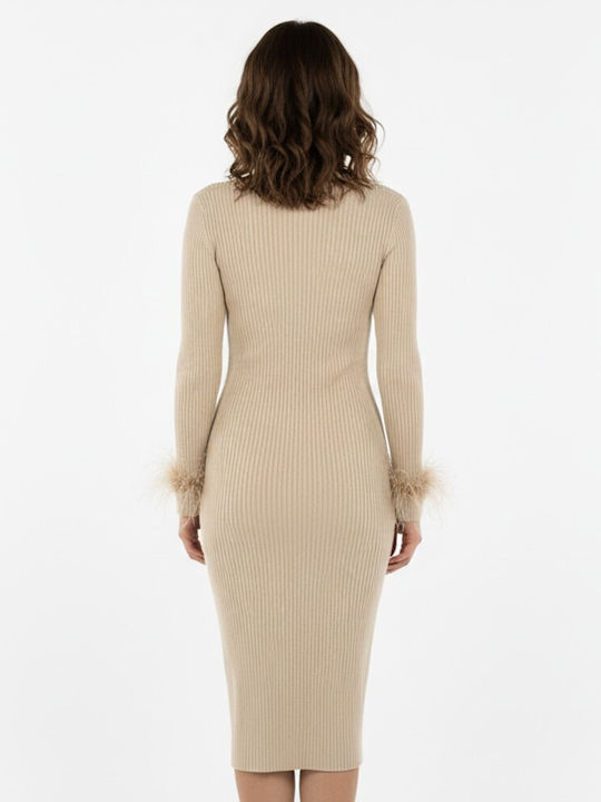 Women's Knitted Cardigan Beige