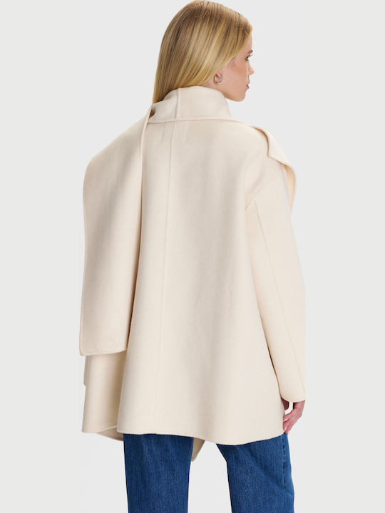 Women's Half Coat White