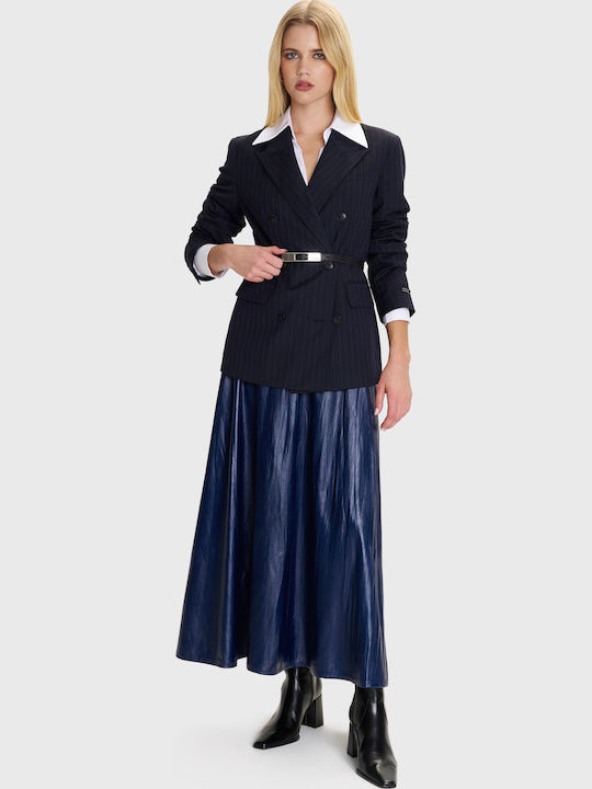 Piele Maxi Fustă Blue
