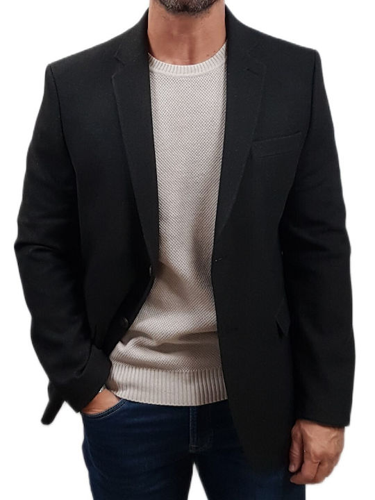 Men's Suit Jacket Slim Fit Black