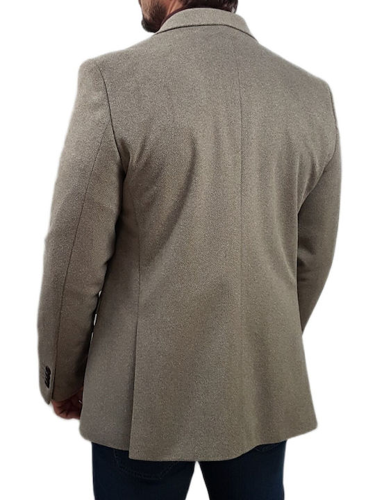 Men's Suit Jacket Slim Fit Beige