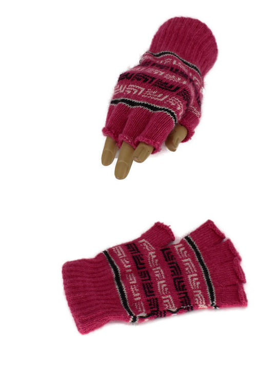 Rosa Gestrickt Handschuhe