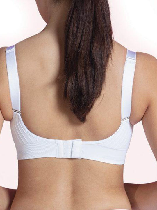 Carriwell Padded Сутиен за бременност и кърмене с щипки Бял