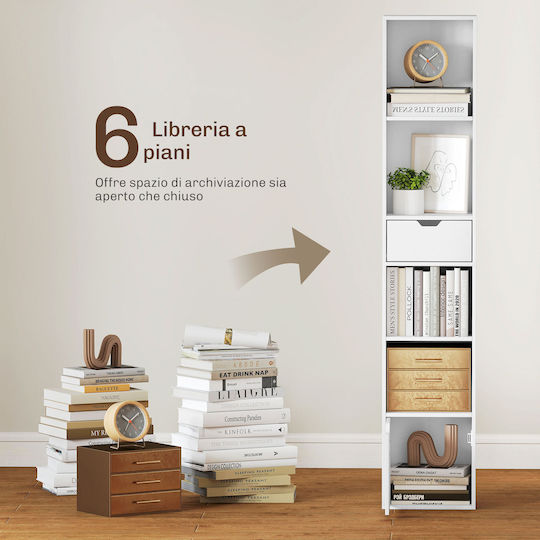 Βιβλιοθήκη Λευκό 30x24x158εκ.