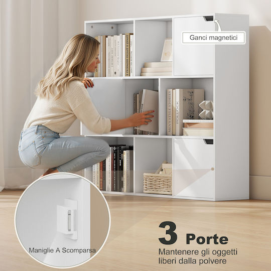 Βιβλιοθήκη Λευκό 106x24x95εκ.