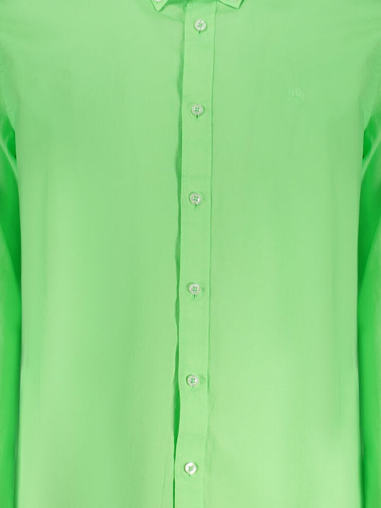 Long-sleeved Cotton Shirt Green