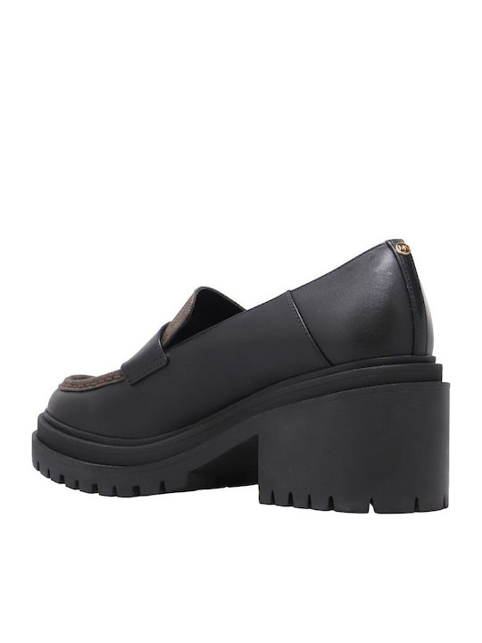 Leather Black Medium Heels Rocco