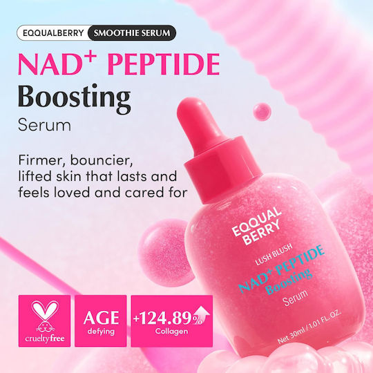 Eqqualberry Nad+ Serum Pentru Față Cu Peptide Și Pantenol Pentru Revitalizare 30ml