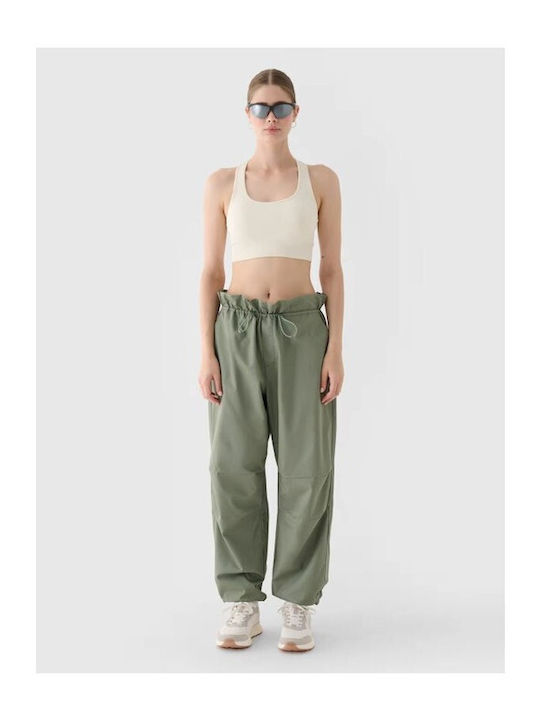 Damen Stoff Hose in Lockere Passform Grün