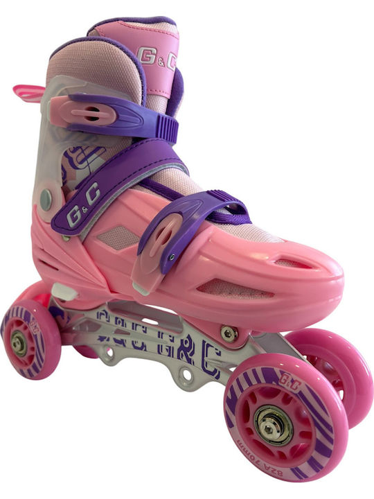 Grass & Co Inline / Quad Einstellbar Rollers Rosa Erwachsene/Kinder