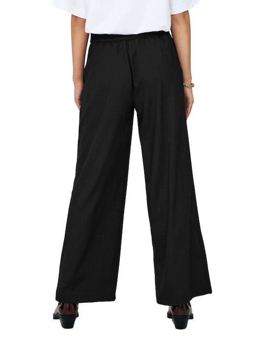 Women's Fabric Trousers Wide Line Burgundy