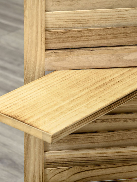 HomCom Διακοσμητικό Παραβάν Ξύλινο με 4 Φύλλα 162x170cm