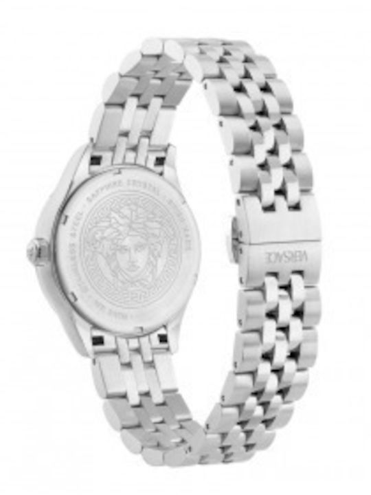 Versace Hellenyium Lady Ρολόι Μπαταρίας με Μεταλλικό Μπρασελέ