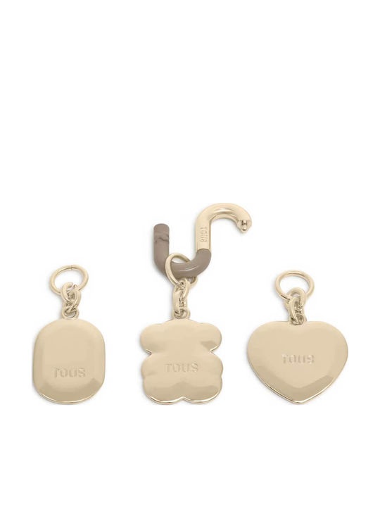 Tous Pack Llaveros Hold Colgantes Dorado Metallic 0350000435