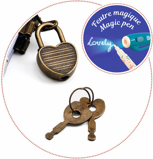 Djeco Lisa Notebook Ruled with Padlock Multicolour