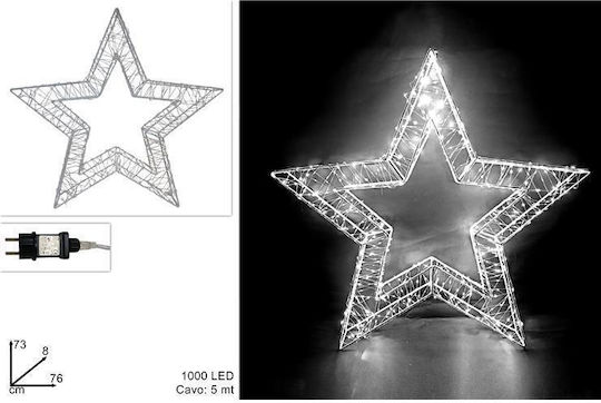 Due esse Crăciunesc Decorativ Stea cu lumină LED Plastic 73x76buc 1buc