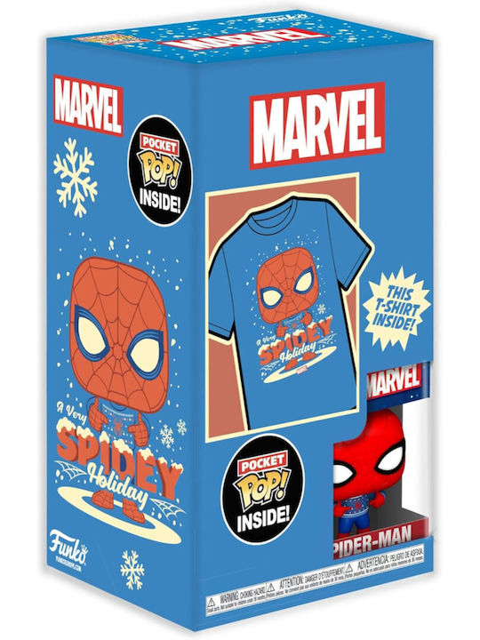 Funko Pop! Tees Marvel: Marvel - Holiday Spiderman Bundle