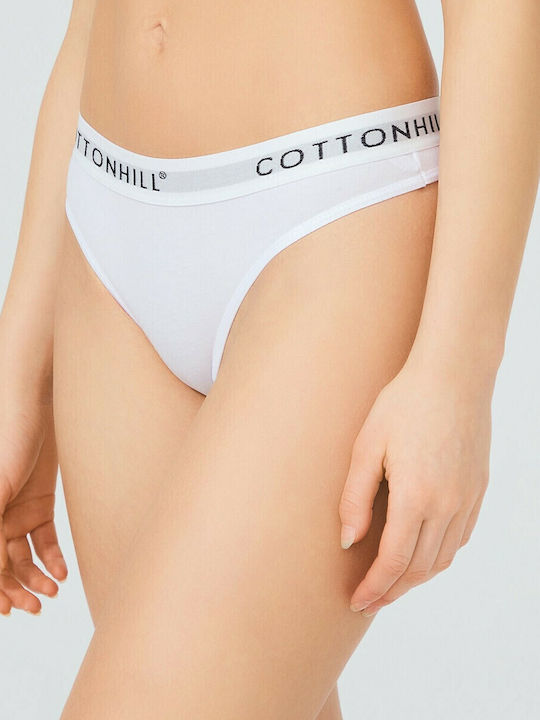 Βαμβακερό Γυναικείο String Λευκό