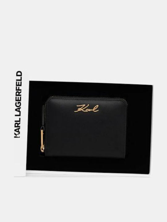 Signature Klein Leder Damen Geldbörse Klassisch Schwarz