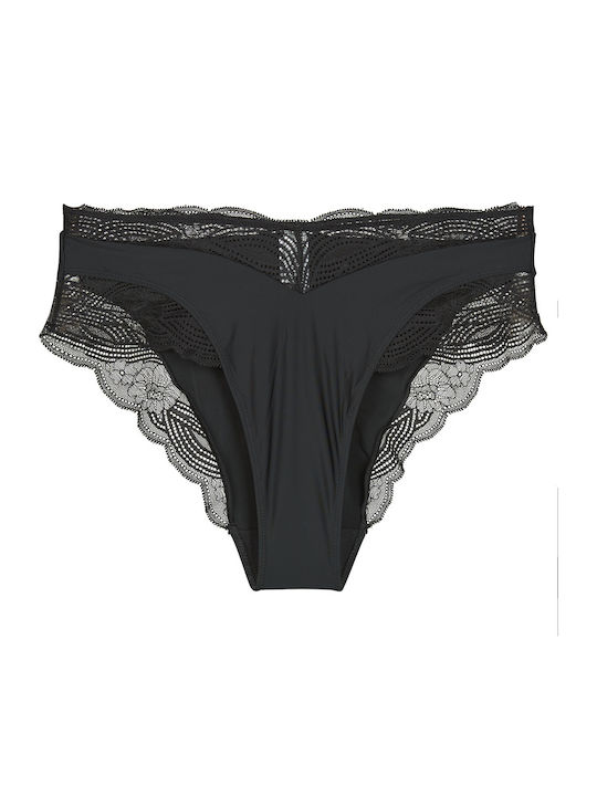 High-waisted Women's Slip Black