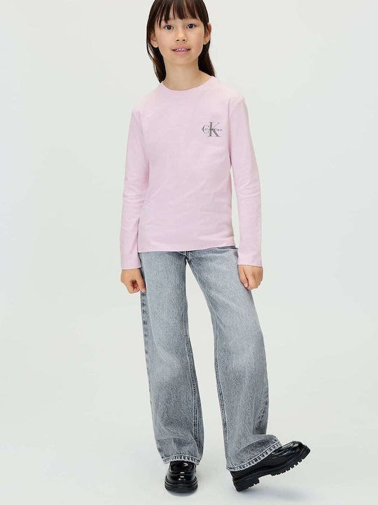 Kids' Shirt Long Sleeve Pink Chest