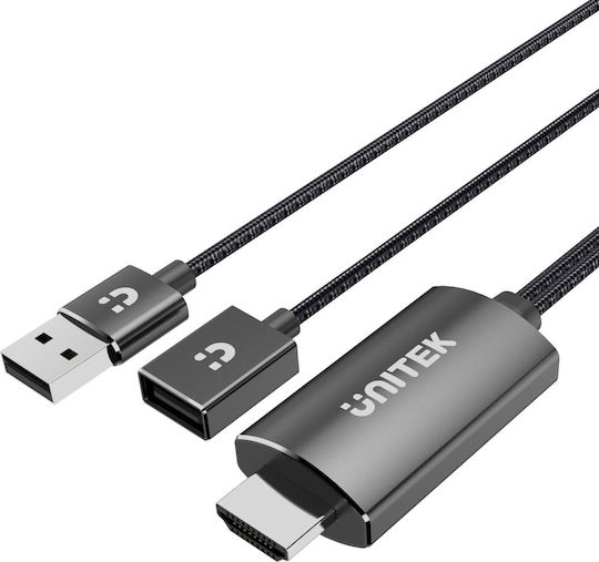 Unitek Converter HDMI male to USB-A female Gray 1pcs M1104A