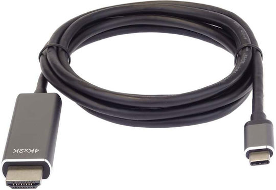 PremiumCord Μετατροπέας USB-C male σε HDMI male Γκρι 1τμχ ku31hdmi08