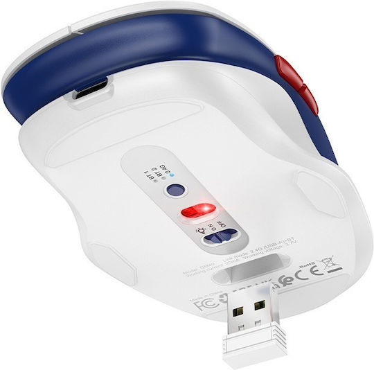 Hoco GM40 Wireless Bluetooth Mouse White