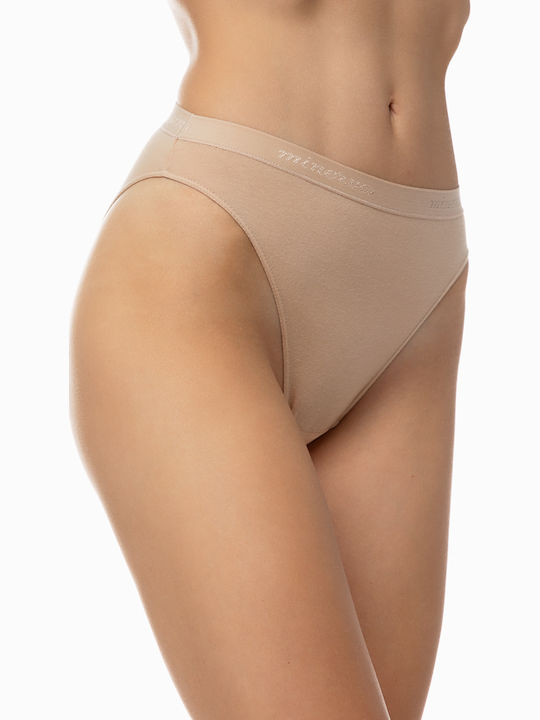 High-waisted Women's Slip Beige