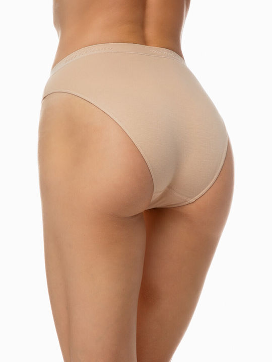 High-waisted Women's Slip Beige