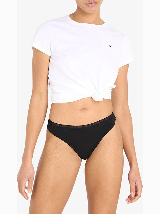 Βαμβακερά Γυναικεία String 3Pack με Δαντέλα Ροζ