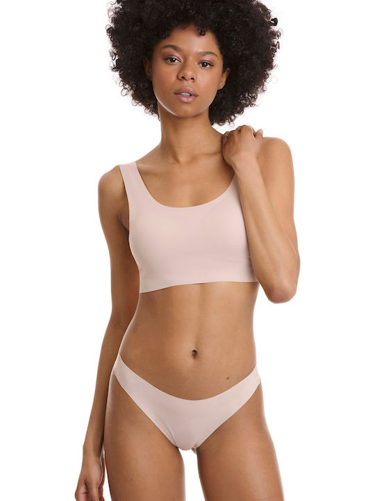 Damen Zeichenfolge 2Pack Nahtlos Beige