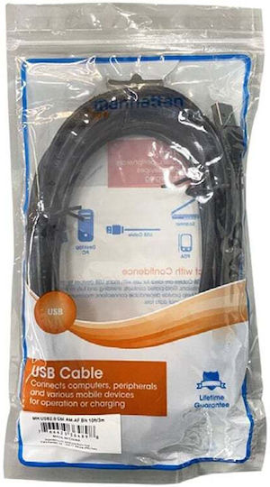 Manhattan Usb-a Usb-a Cable Usb 3m Black 364898