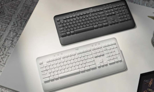 Logitech K650 Безжично Само клавиатура Английски UK Сив
