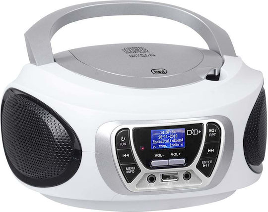 Trevi Portable Sound System with USB Radio CD White