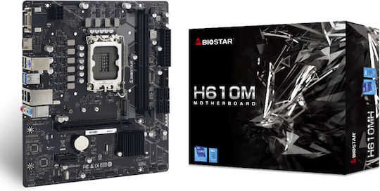 Biostar H610MH Ver. 6.x Motherboard Micro ATX με Intel 1700 Socket