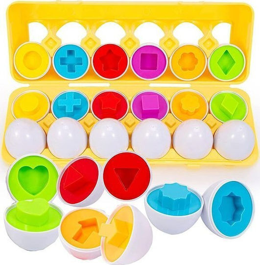 Woopie Montessori Egg Puzzle Ταιριάξτε Σχήματα Χρώματα Lumarko 13530517 5904326948426