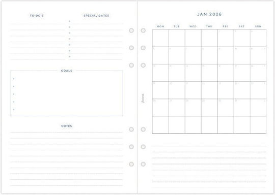 Refill A5 2026 Garden Week On Two Pages 26-68592 Filofax 5059145597734