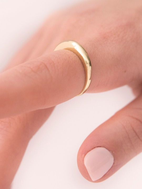 Lunaorocreations Damenring Dome Gelben Gold 14k