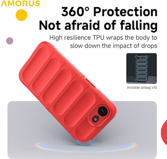 Amorus Back Cover Σιλικόνης Μαύρο (Poco F7)